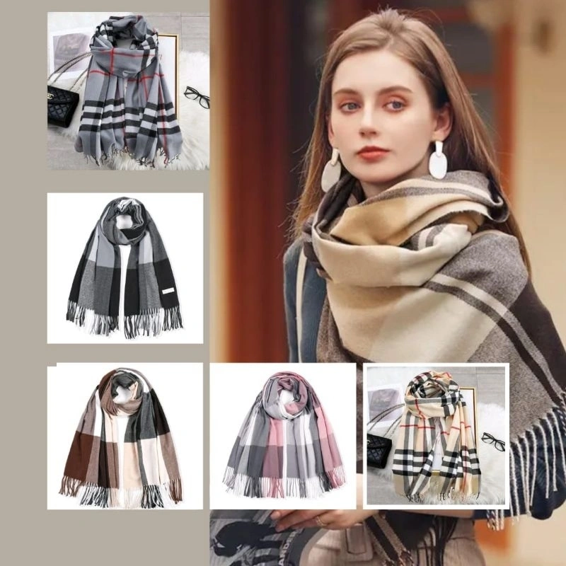 Syal Korea Scarf Wool Cashmere Fashion Musim Dingin & Semi Pashmina Musim Dingin