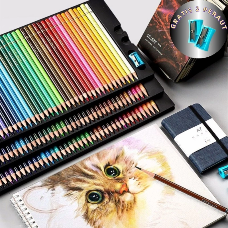 High Grade Oil Pencil Color Pensil Warna Minyak 48/72/120/150/200 Warna
