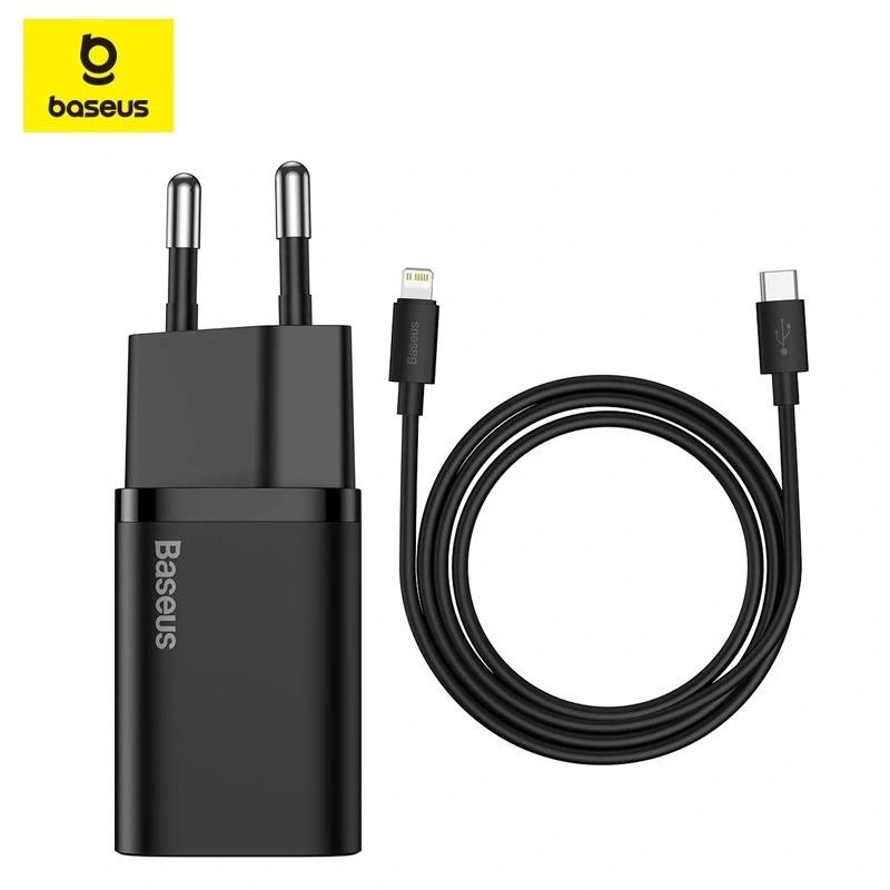 BASEUS Super Si Charger 1C 20W with Cable Type C to Lightning 1m