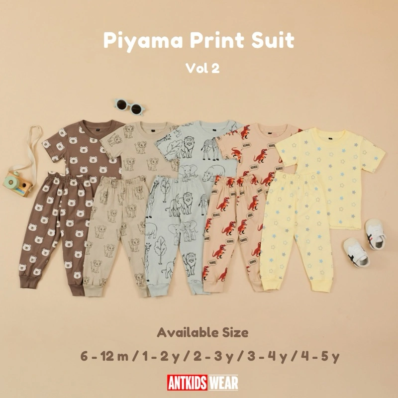 Piyama Print Suit Baju Tidur Anak 1-7 tahun