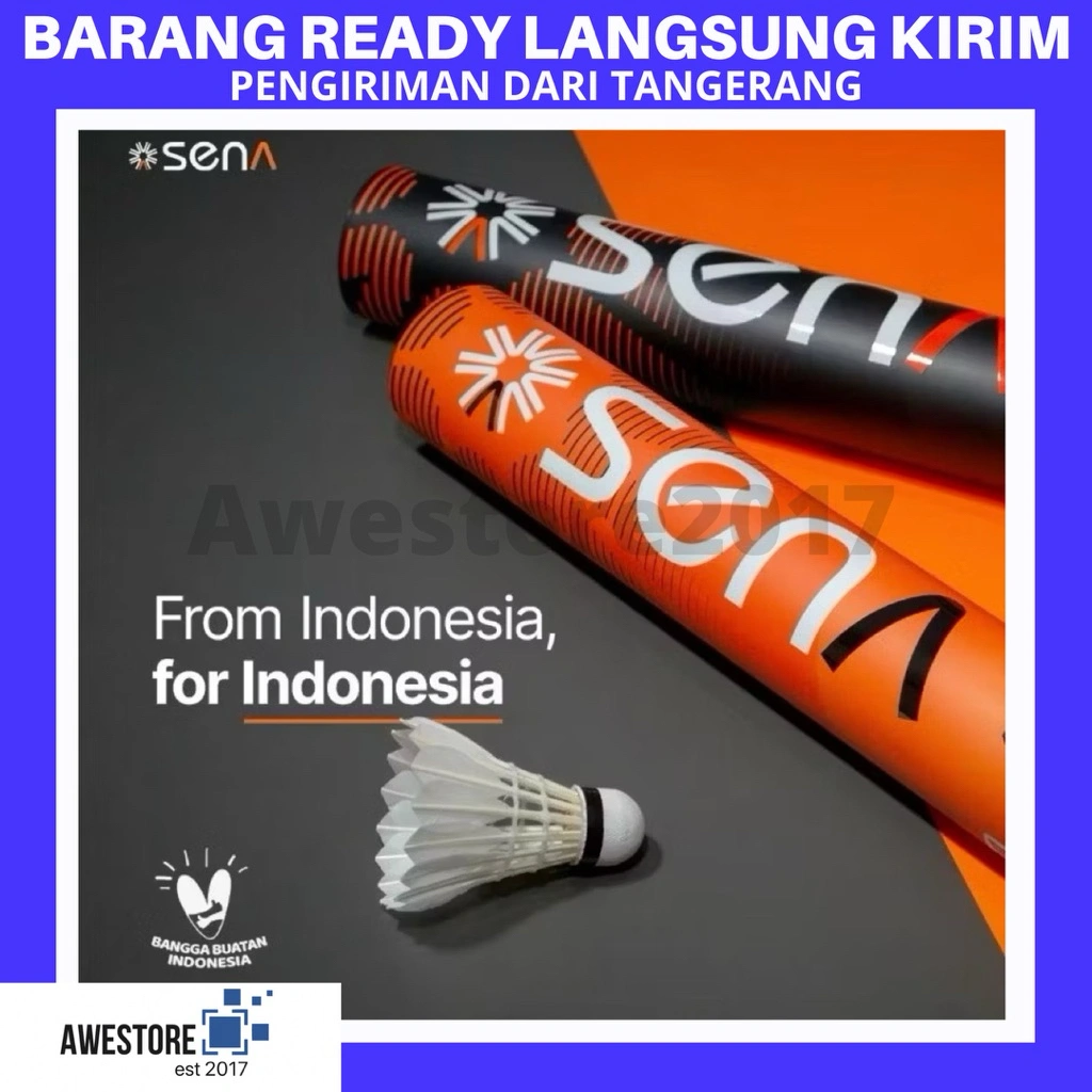 SENA Shuttlecock / Kok Sena Bulu Tangkis Premium Isi 12 Goose Feather / Shuttlecock Bulutangkis / Shuttlecock Sena Badminton Sport Raket Speed 78 79