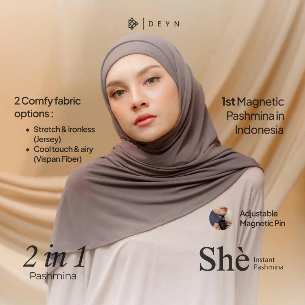 Deyn Scarf - She Pashmina Instan - Pashmina Instant Magnet
