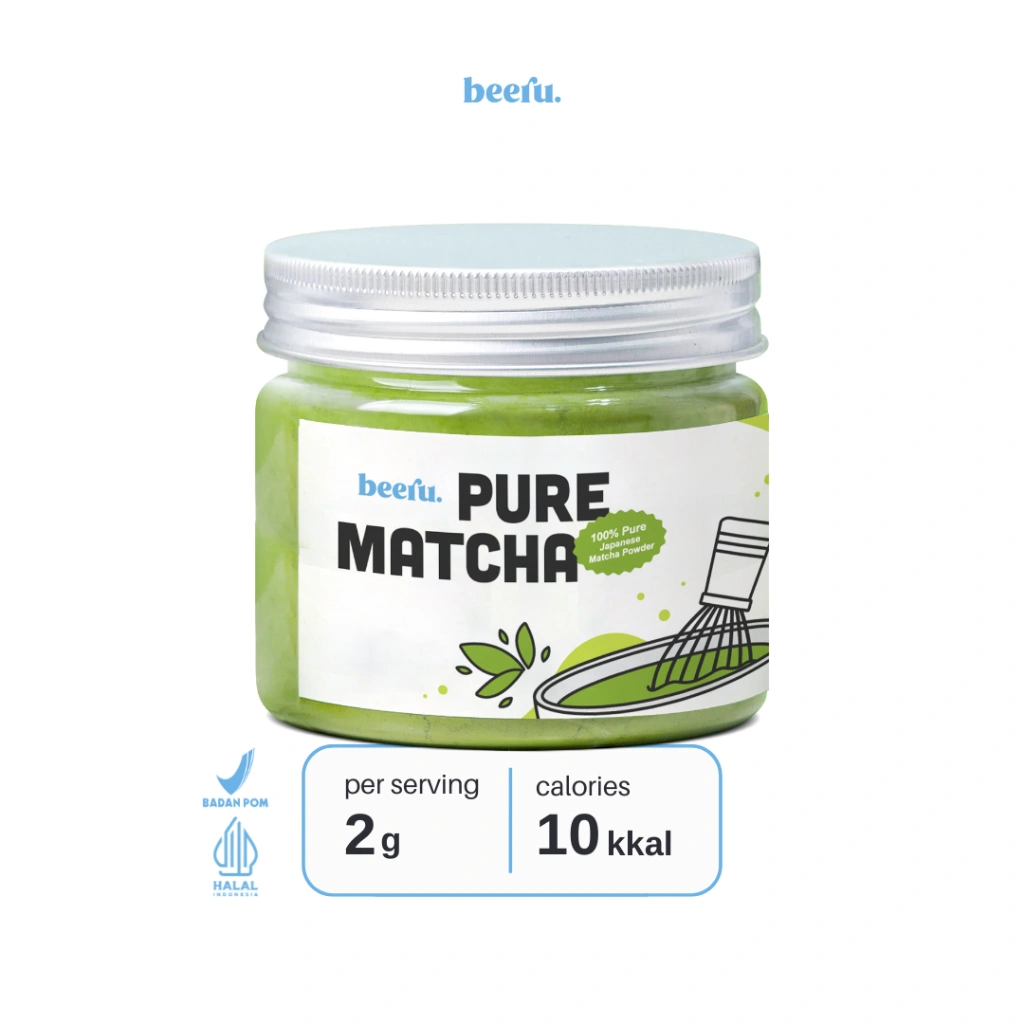 Beeru Pure Matcha Powder 50gr - 100% Bubuk Matcha Premium Japan