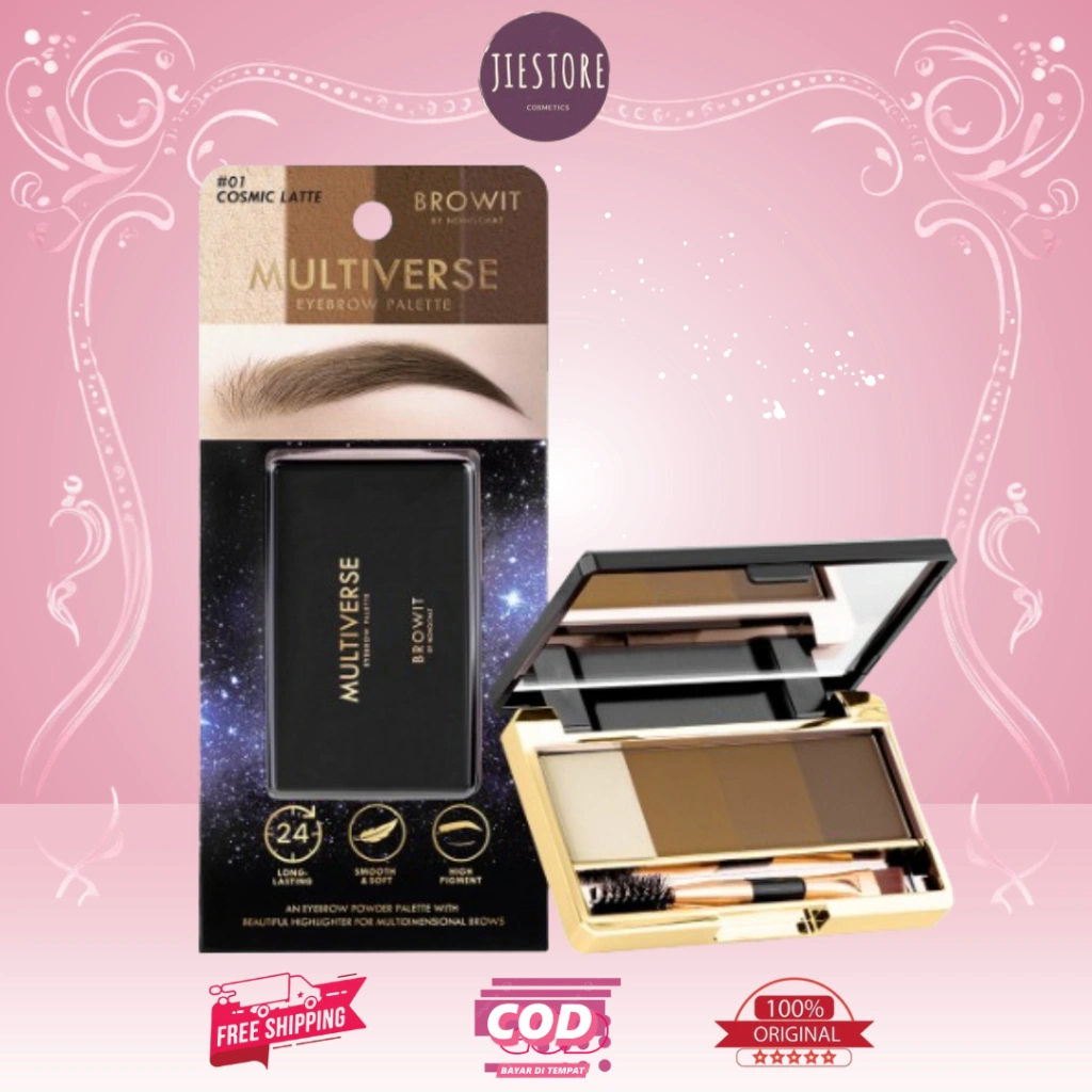 NEW PRODUCT BROWIT EYEBROW PALETTE MULTIVERSE WITH HIGHLIGHTER + FREE KUAS BY NONGCHAT