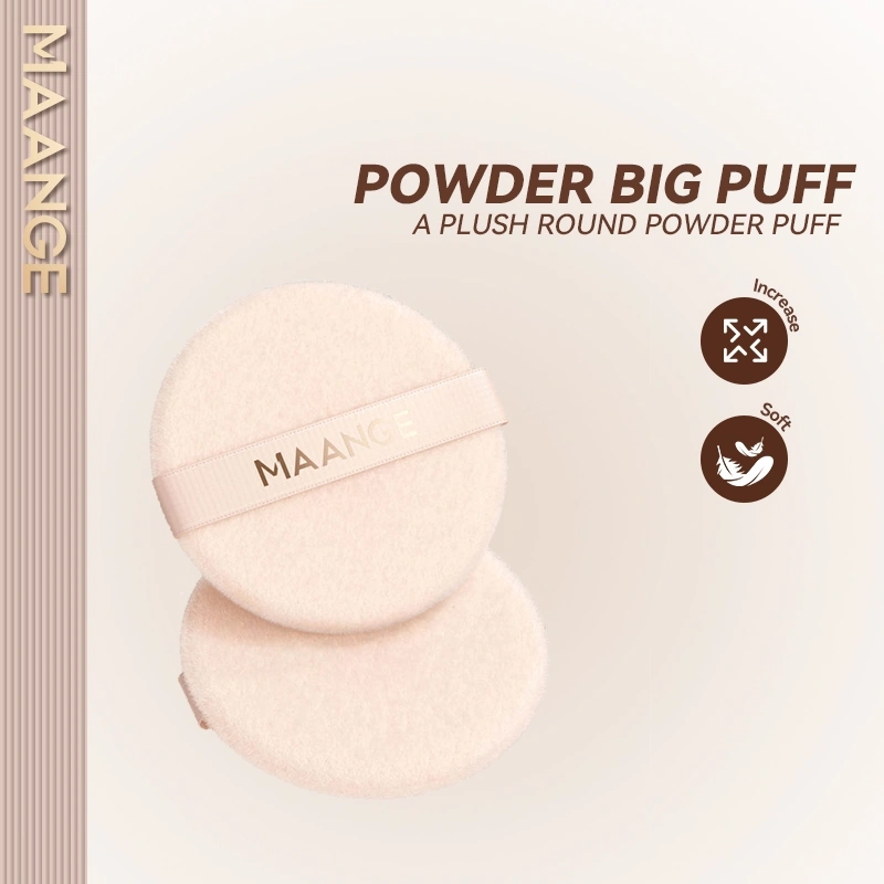 MAANGE Spons Makeup Powder Puff Lembut Besar Multifungsi Spon Bedak Untuk Bedak Tabur Dan Padat PU01