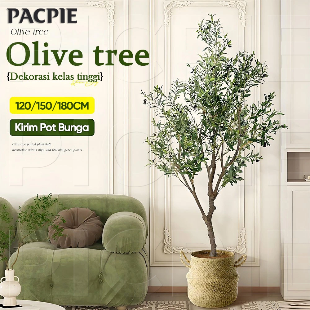 PACPIE Pohon Zaitun Artificial / Olive Tree artificial 1.2M/1.5M/1.8M Pohon Aesthetic Ruang Tamu