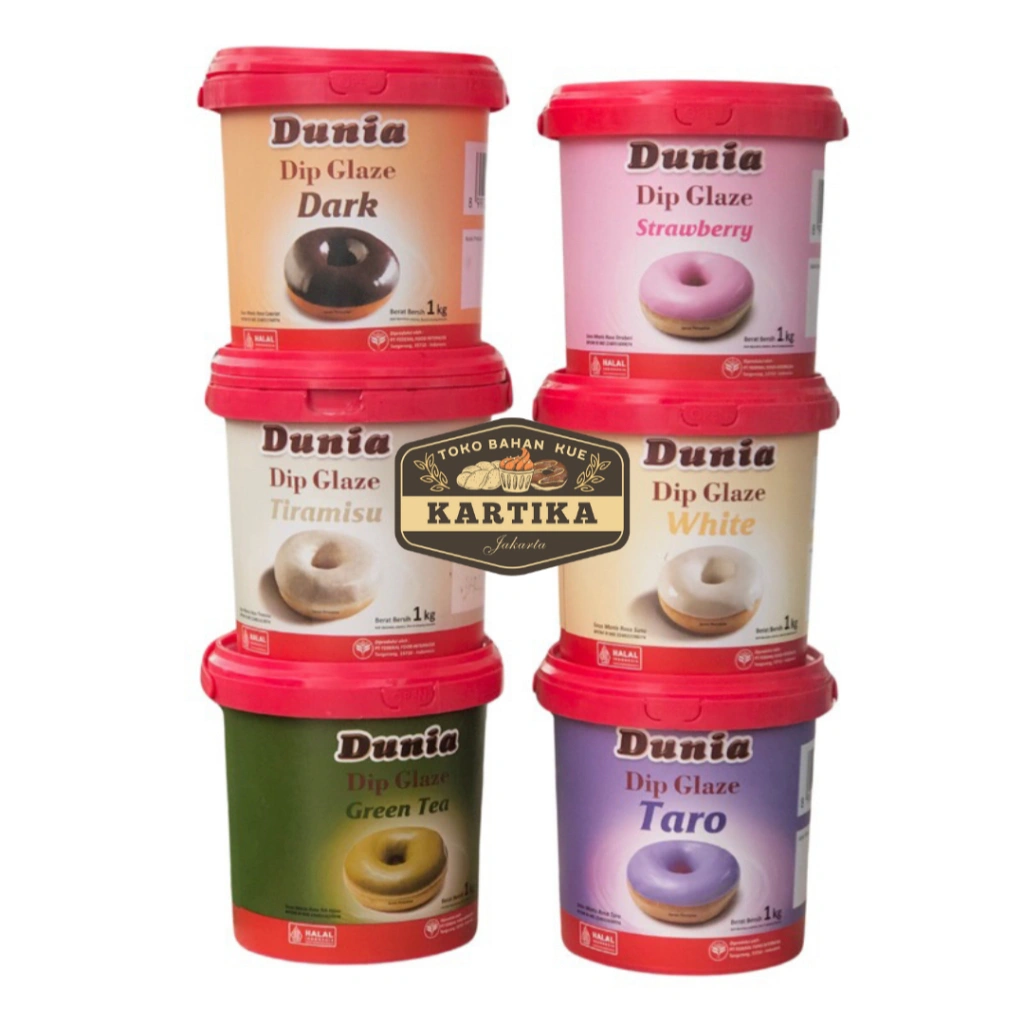 Dunia Dip Glaze Topping Donat 1kg All Variant Aneka Rasa