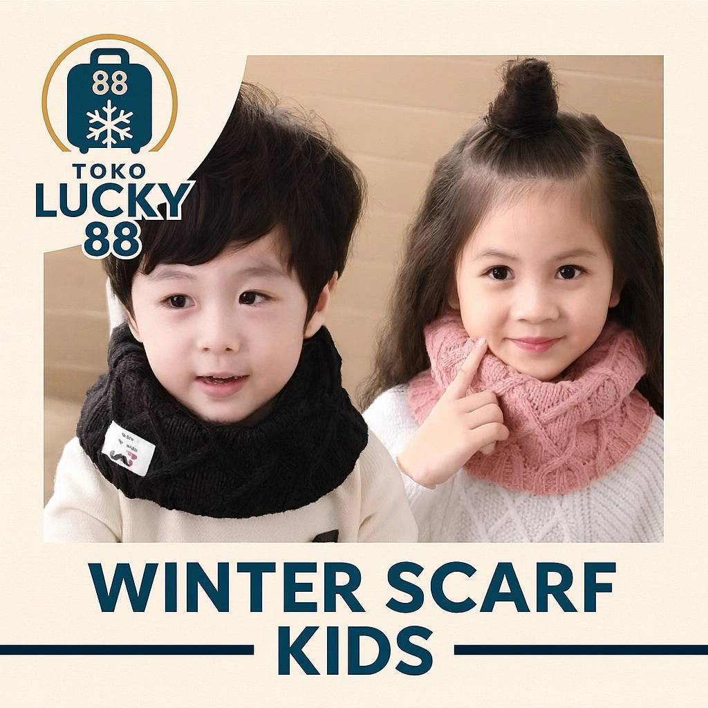 MOLLAD XQ8089 Scarf Ring Kids Syal Anak Rajut Wool Ring Winter Scarf kids Wool Infinity