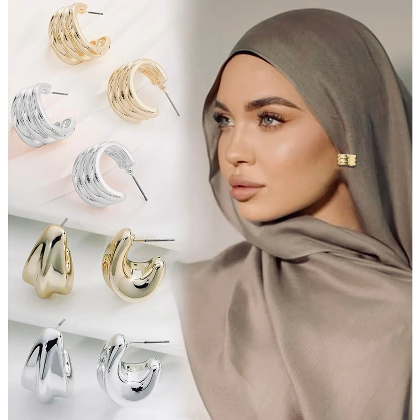 Anting Hijab Baru/Anting Wanita/Aksesoris Fesyen Simpel Dan Serbaguna Anting Hijab