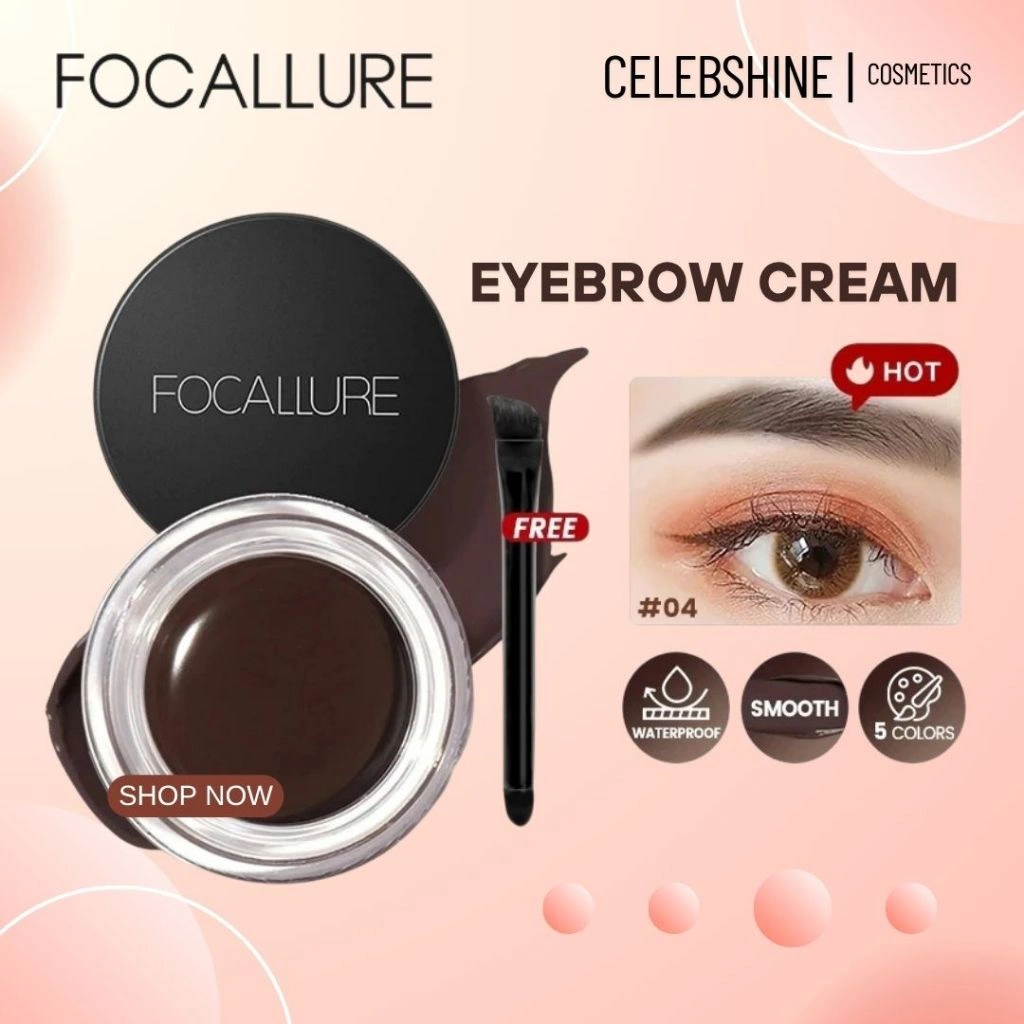 FOCALLURE Eyebrow Cream Gel waterproof Pensil Alis-kosmetik Mata Celebshine
