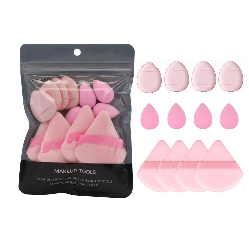 SPONS MAKEUP SET 12 IN 1 BEAUTY SPONGE BLENDER BEDAK ISI 12 PCS POWDER PUFF FOUNDATION MAKEUP UNTUK WAJAH