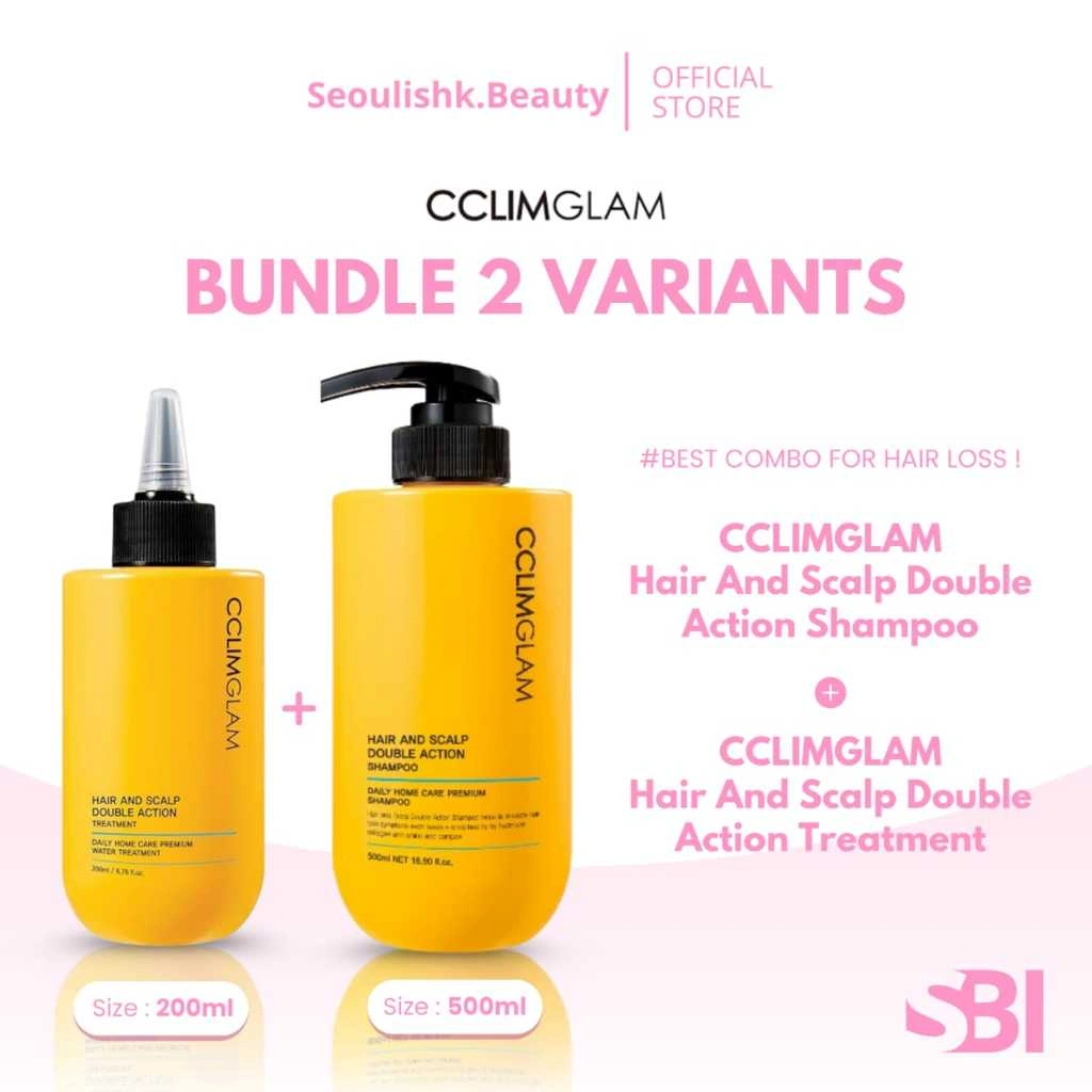 CCLIMGLAM Hair And Scalp Double Action Shampoo + Treatment