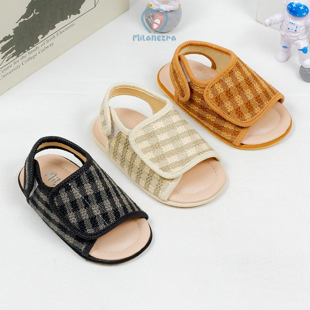MILANEZRA - Sandal Bayi Prewalker Laki-laki Perempuan Umur 0 - 10 Bulan Model Nami - S12