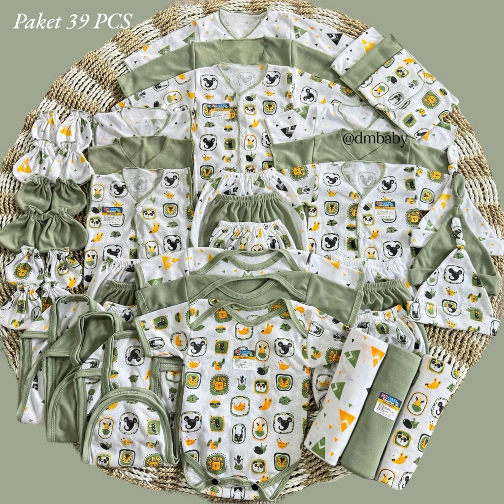 Paket 39 PCS Paket Brojol Paket Lahiran Lengkap Baju dan Celana Bayi Baru Lahir New Born Paket Hemat Bayi Baru Lahir SNI New Born