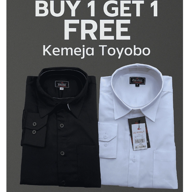 PAKET 2 PCS CUMA 90RIBU KEMEJA PRIA PREMIUM POLOS LENGAN PANJANG Baju Kerja slimfit hitam putih katun toyobo