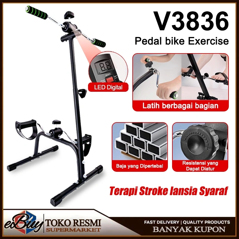 Terapi Stroke lansia Syaraf/Pedal bike Exercise/Sepeda Statis/Olahraga Gym Fitness