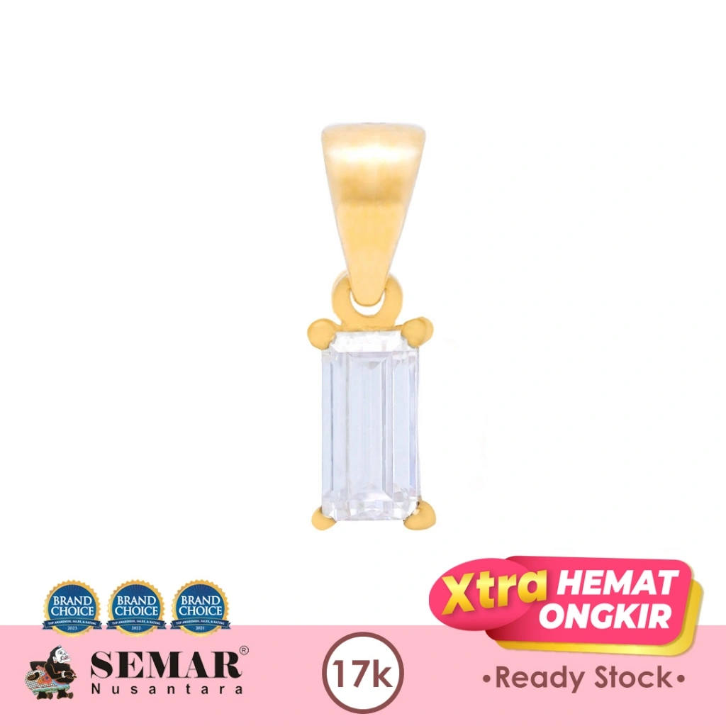 Liontin Emas Avaa Emerald Cut Small Gold Pendant 17K Semar Nusantara