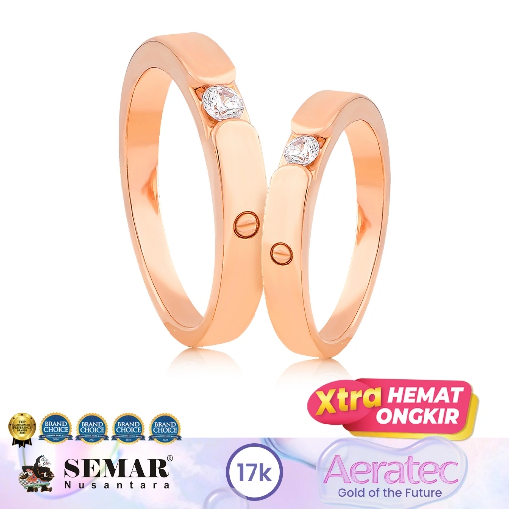 Cincin Emas Maretta Wedding Ring Aeratec Gold Cincin Nikah 17K Semar Nusantara