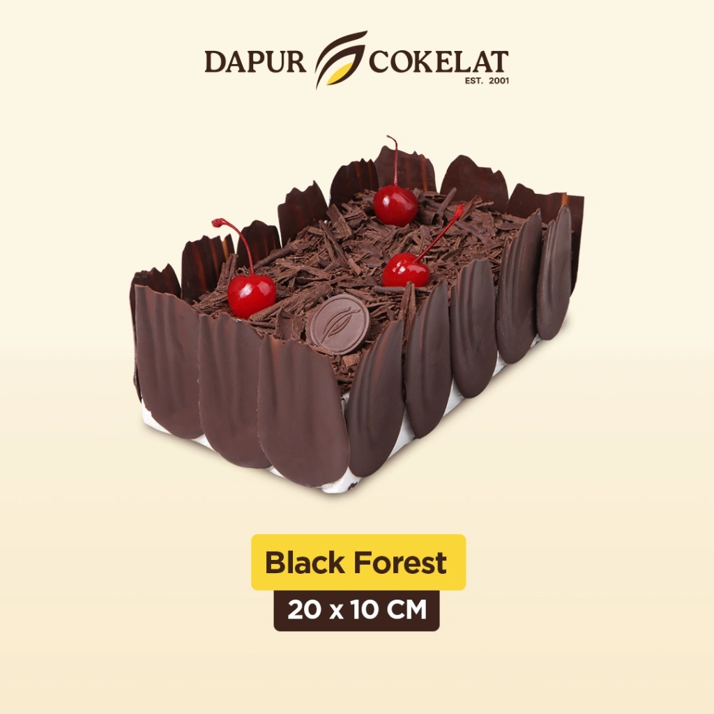 DAPUR COKELAT - Black Forest Cake 20x10 | Kue Black Forest Cokelat yang Manis dan Asam dari Cherry