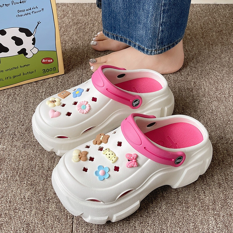 Sepatu Baim Anak Perempuan Tebal 5,0CM Anti Selip Sandal Anak Perempuan EVA  Pantai Sepatu wanita