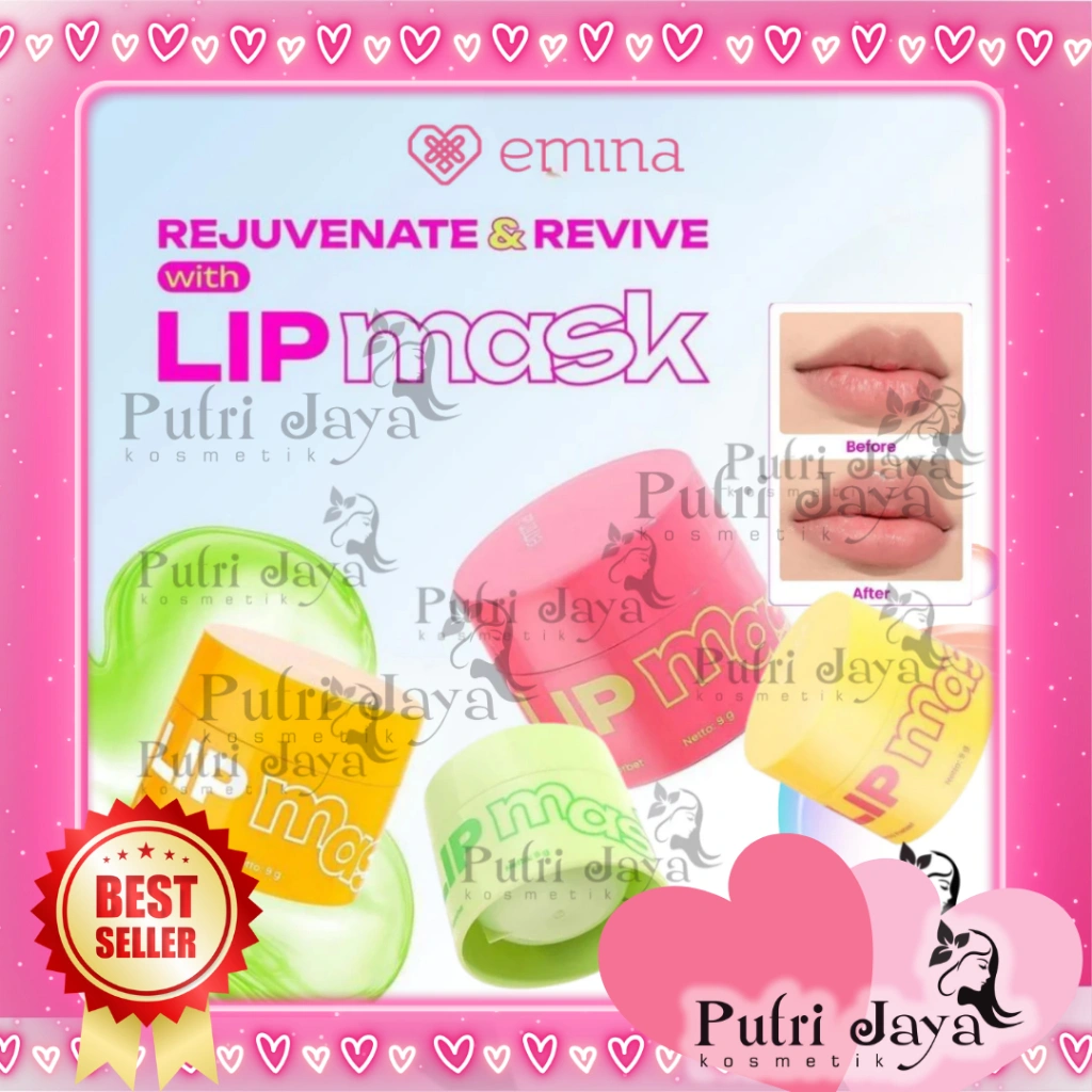 EMINA Lip Mask Masker Bibir Pink Alami