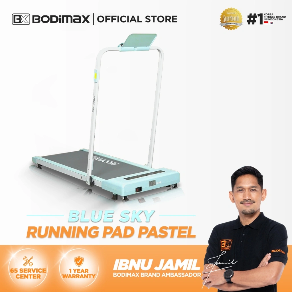 RUNNING PAD PASTEL SKY BLUE / TREADMILL/ RUNNING PAD/ GYM / ALAT OLAHRAGA