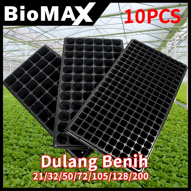 [10 Buah]  21 / 32 / 50 / 72 / 105 / 128 / 200Lubang 0.8mm Pot Tray Semai Bibit Benih / Pot Bibit / Seedling Pot
