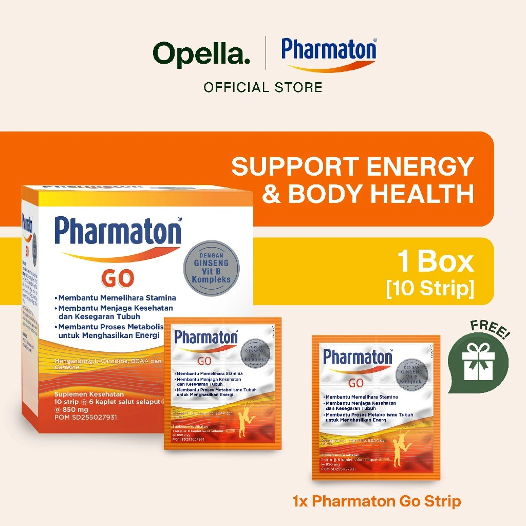 [Buy 60 Capsules Get 6 Capsules] Pharmaton GO 60  Capsules - Multivitamin Tambah Energi dan Daya Tahan Tubuh + Free Pharmaton GO 6 Capsules