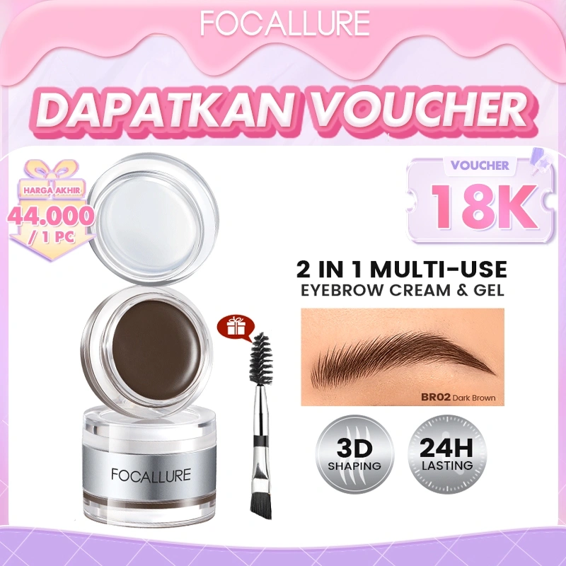 FOCALLURE 2-in-1 Eyebrow Cream & Setting Gel 3D Pro-shape