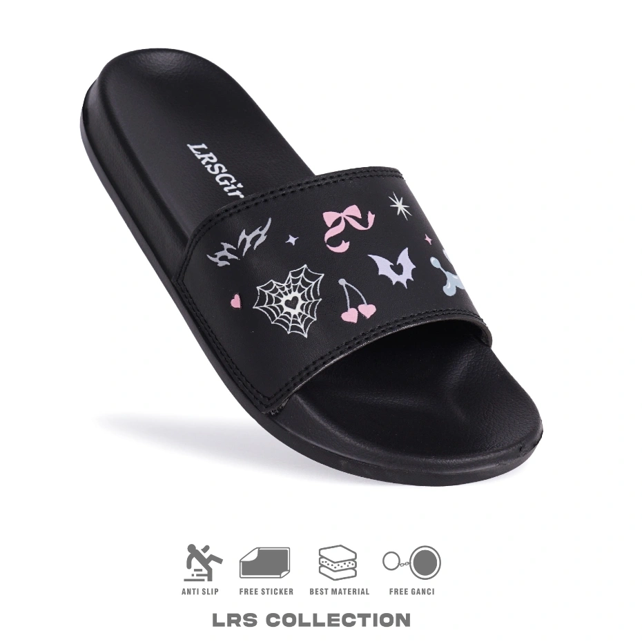 LRS Collection - Sandal Wanita Pop culture Slides / Sandal Wanita Kekinian