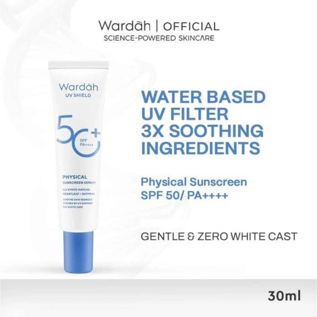Wardah UV Shield Physical Sunscreen Serum SPF 50+ PA++++ -30ml