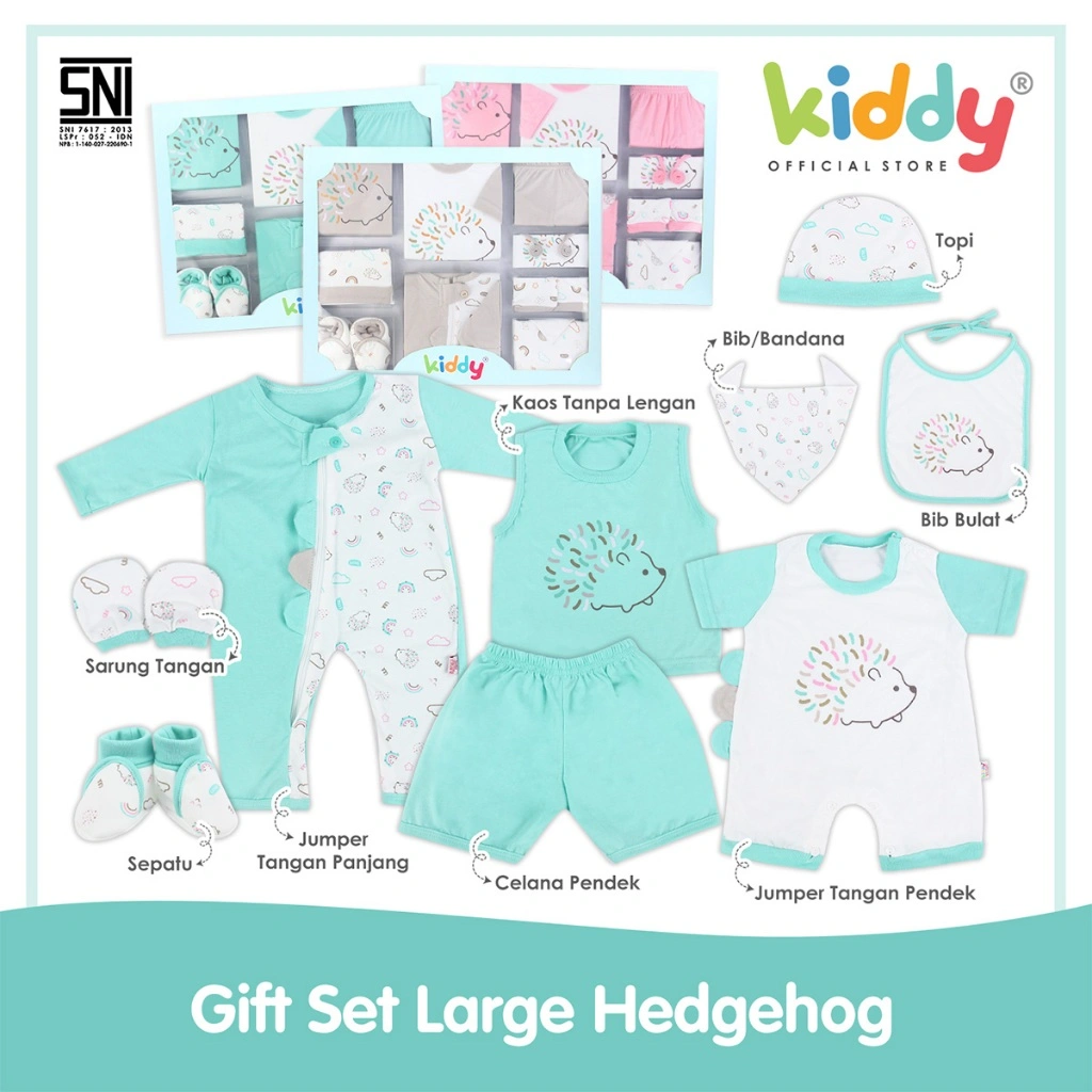 Kiddy Baby Gift Set / Hampers Bayi / Kado Lahiran Bayi / Baju Pakaian Bayi Landak