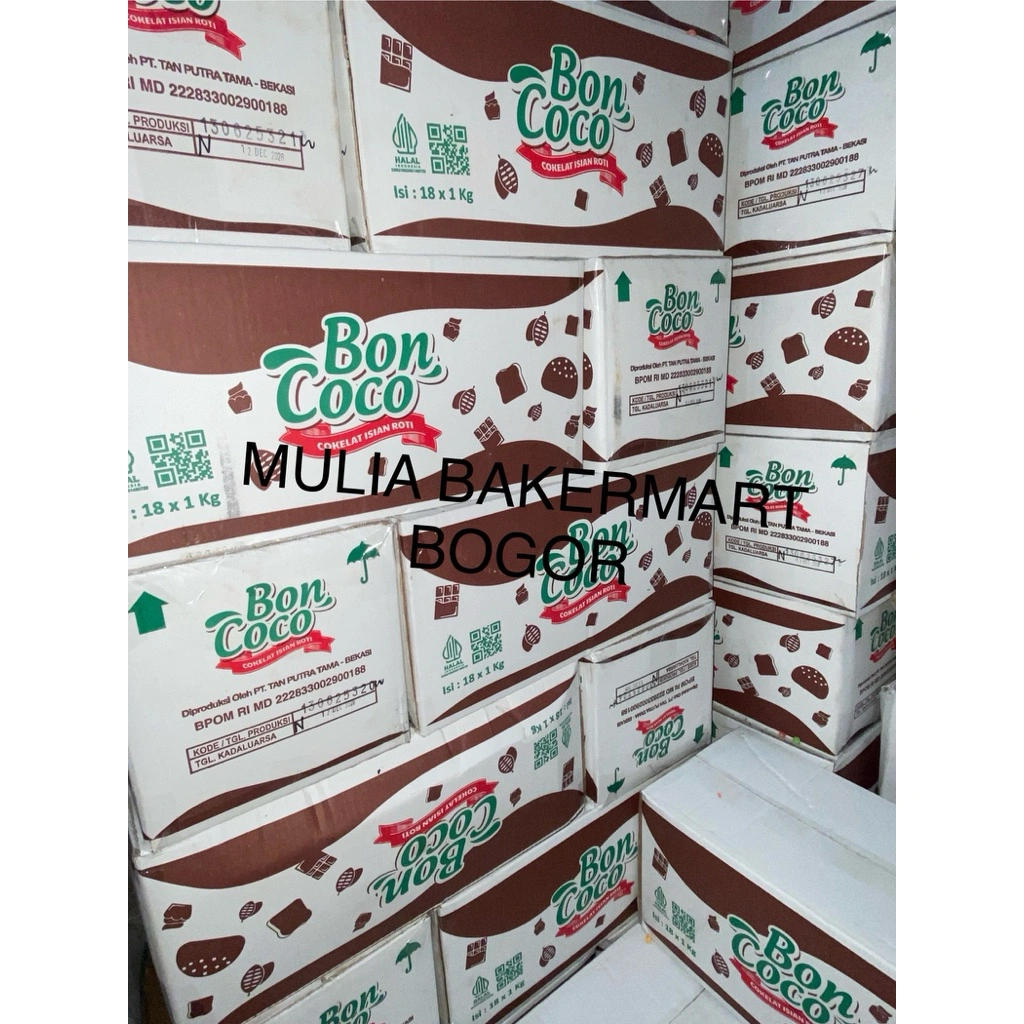 SELAI COKLAT BON COCO (1 DUS )| isi 18 pak x 1 kg | 1 KARTON