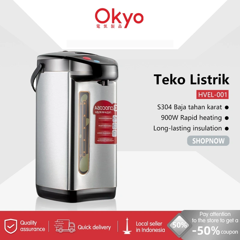 Ketel Thermostatic Listrik 7L Ketel listrik komersial Otomatis Matikan Thermo Pot Reboil Kanthi Kunci Pengaman Fast Boil / Pemanas Air