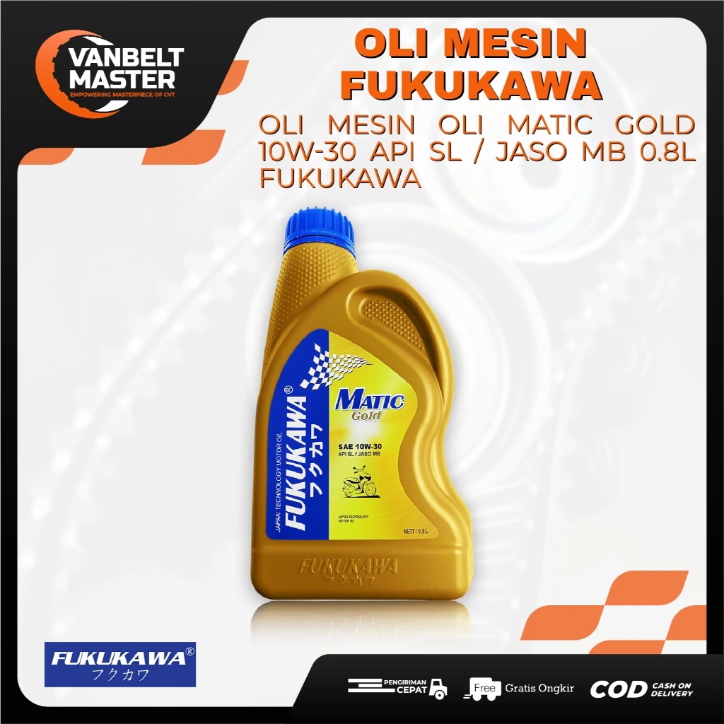 Fukukawa Oli Mesin Matic Gold 10W-30 API SL/JASO MB 800 ml