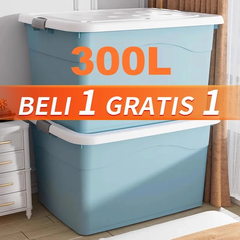 AYOHO Kotak penyimpanan Box/Container Box 300 Liter Kotak Penyimpanan Kotak Penyimpanan Multifungsi Kontainer Box Plastik Size 200 liter 150 liter 100 liter 70 liter 45 liter