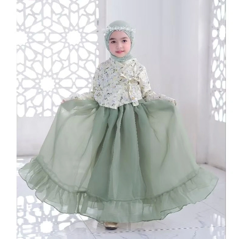 Minji Dress Korea By Fika Outfit / Hanbok Dress Anak Perempuan / Dress ala Korea / Gamis Lebaran Anak