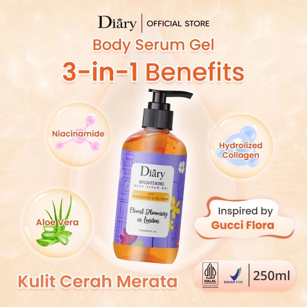 CLEARSTOCK Diary Body Serum Gel Brightening with Niacinamide / Body lotion Gel - All variant