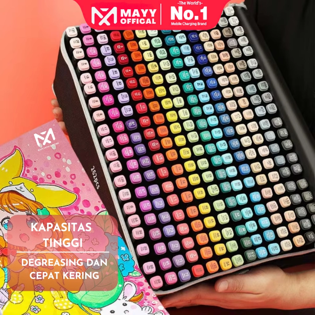 Mayy official id TouchFive 168/120/80/60 Warna Sketsa Spidol Umum General Marker Set Animation Markers