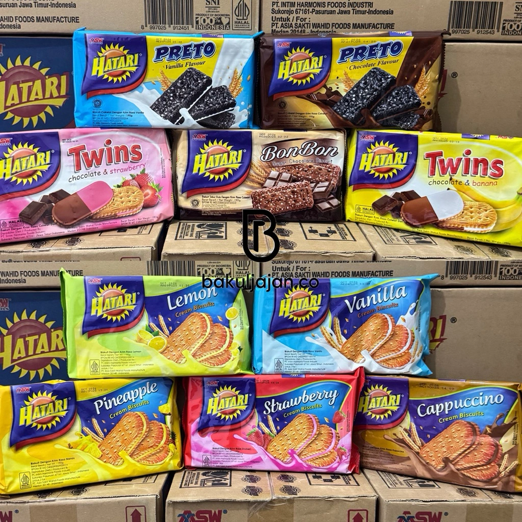 Hatari Cream 190Gr (1 Dus Karton isi 21) Hatari Preto, Bonbon Coklat, Hatari Biskuit cream termurah
