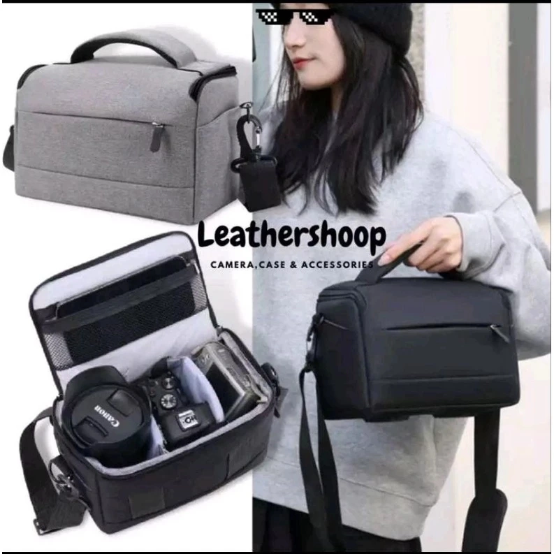 Tas Kamera Keren Tebal Anti Hujan Elegan Camera DSLR Mirorrles canon Fujifilm Sony Nikon Berkualitas