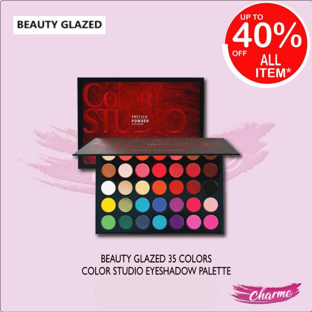 (READY & ORI!) Beauty Glazed 35 Color warna Studio Eyeshadow Palette B56 B 56