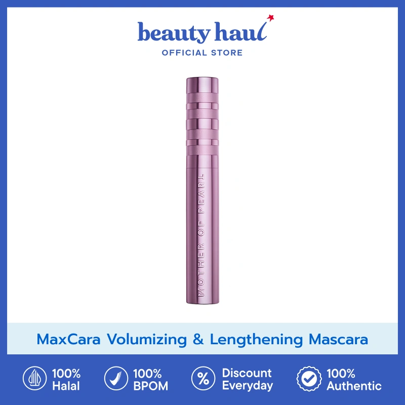 MOTHER OF PEARL MaxCara Volumizing & Lengthening Mascara - Mascara MOP Hasil Tahan Lama untuk Bulu Mata Tebal & Panjang