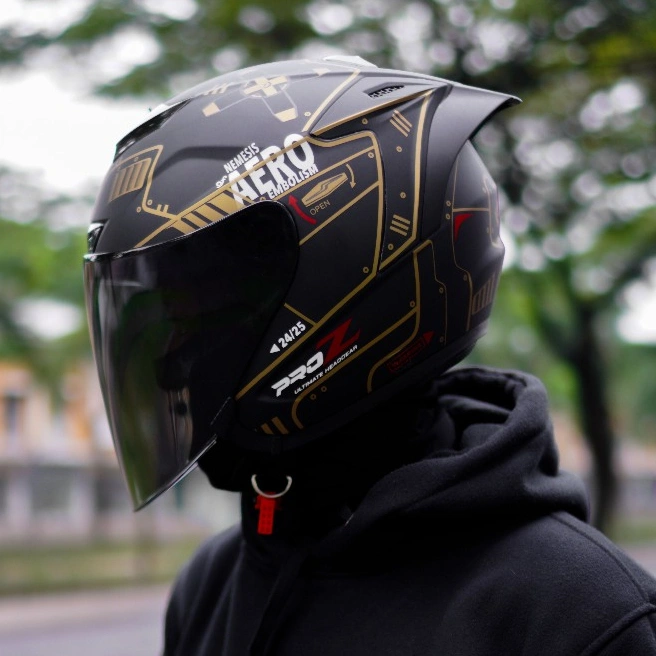 Bipplast Pro Z Motif Helm Half Face Kekinian SNI Spoiler Pria Wanita