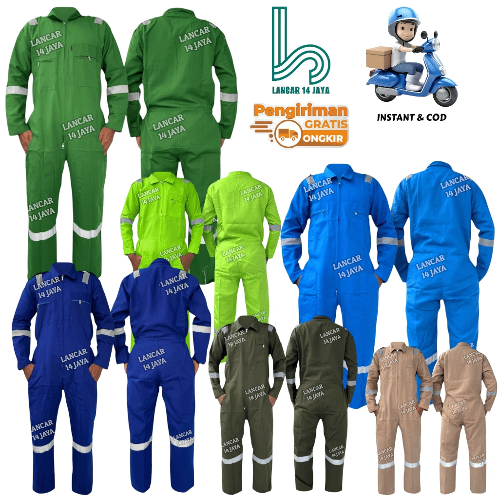Wearpack Coverall Safety/ Baju Bengkel/Seragam proyek/Seragam Lapangan