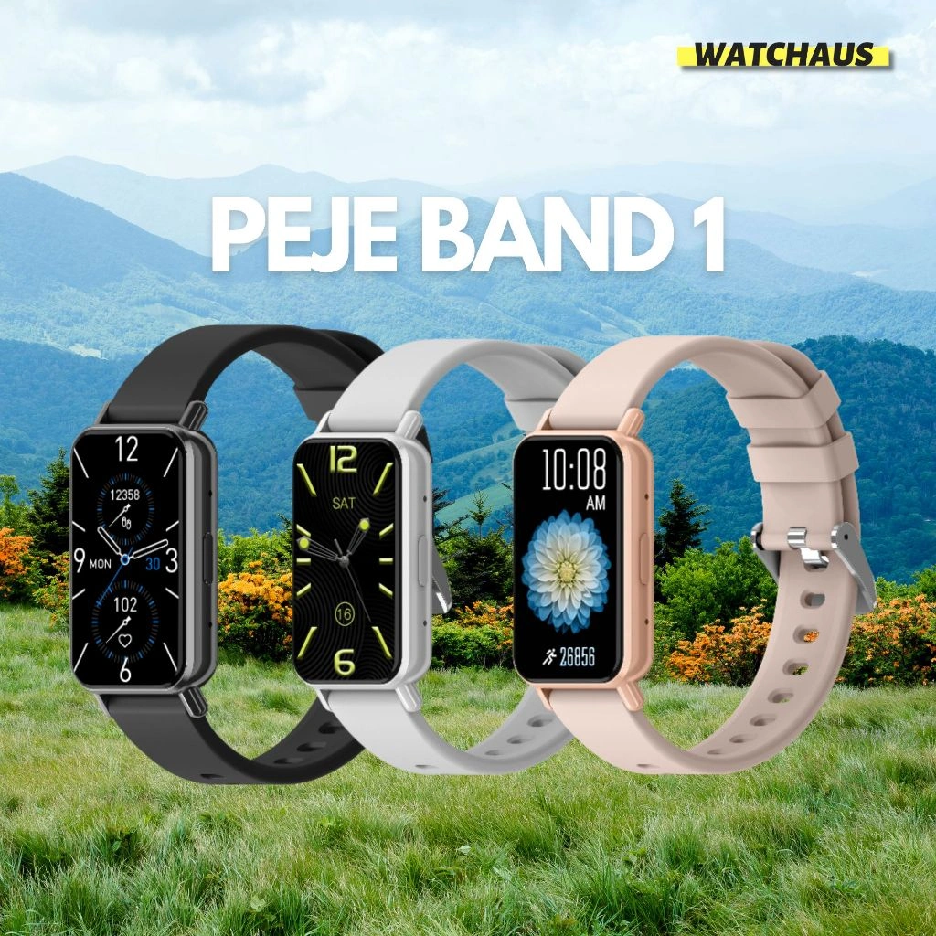 JAM TANGAN SMARTBAND PEJE BAND 1 BLUETOOTH CALL HEALTH MANAGEMENT IP68 100+ SPORT MODES REFRESH RATE 60 Hz