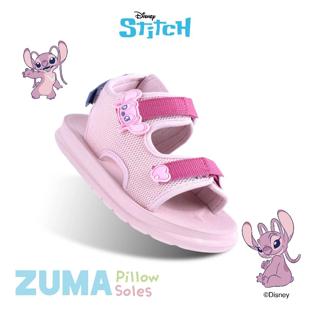 Zuma Baby Sandal Jepit Bayi Karet Tali Belakang Velcro Stitch 2 Pink Merah Muda Nyaman Anti Slip