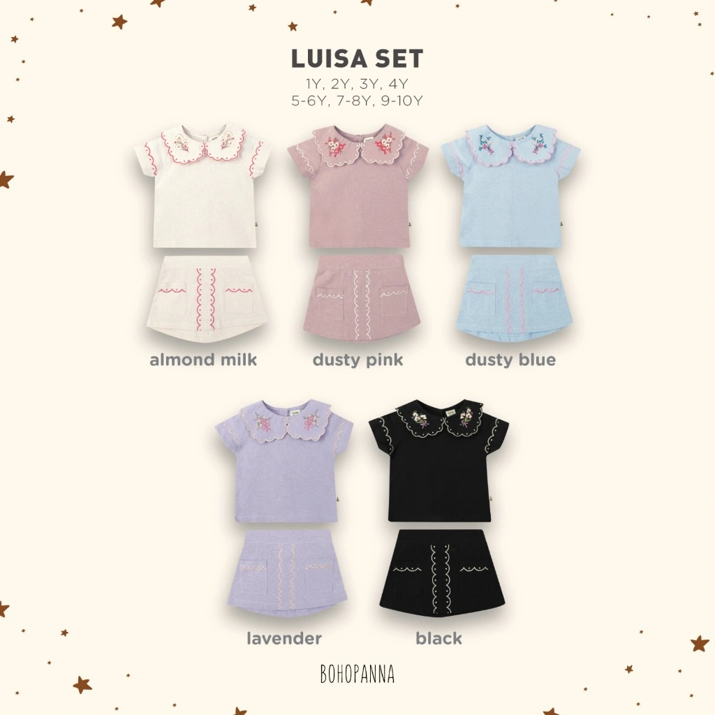 BOHOPANNA - LUISA SET - SETELAN ANAK PEREMPUAN