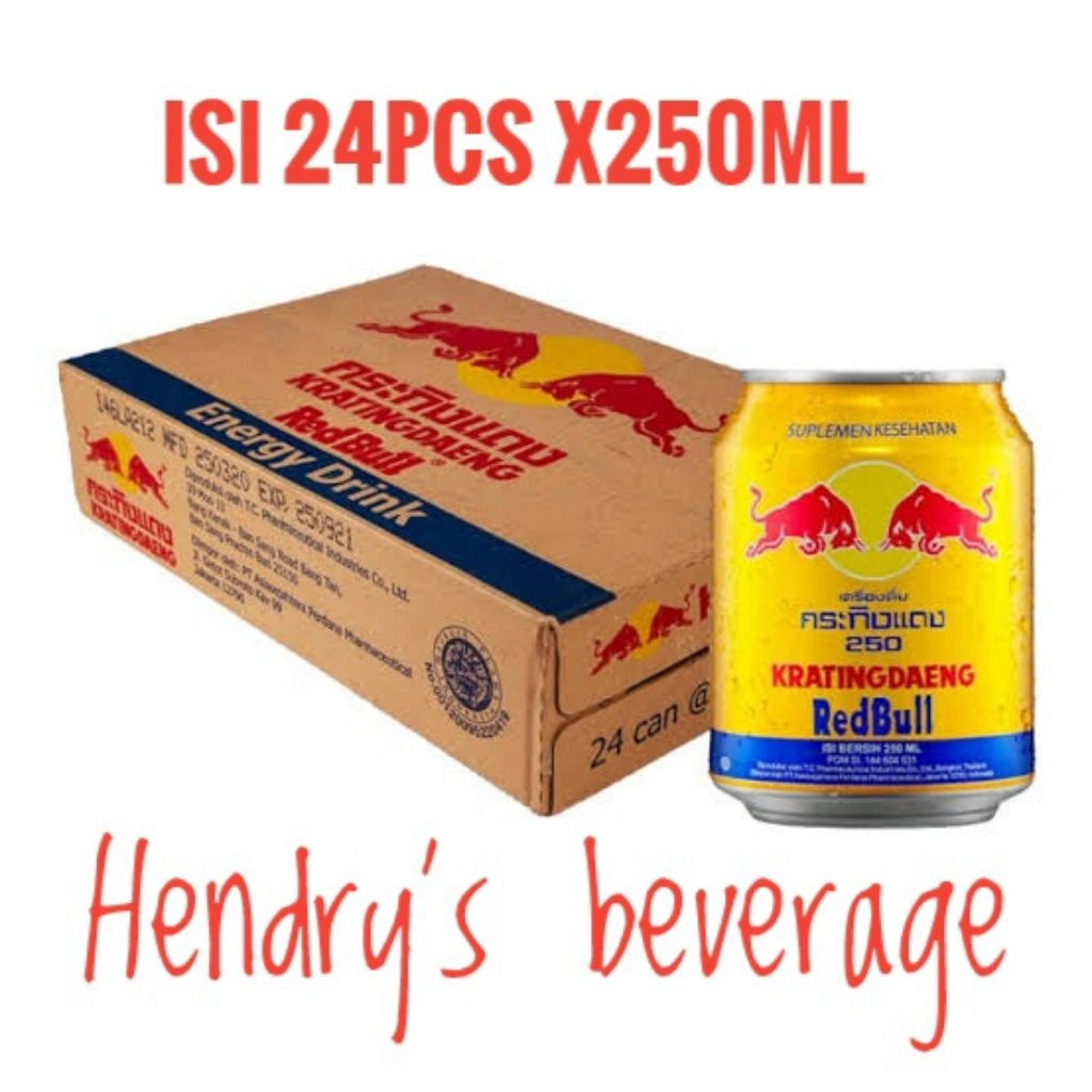 Red bull gold energy drink 1 karton isi 24pcs / redbull energy drink / kratingdaeng redbull / minuman energi