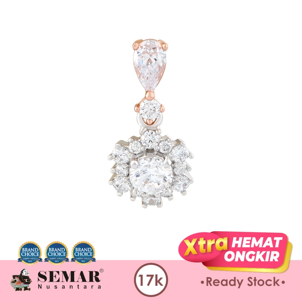 Liontin Emas Illuminae Sunglow Pendant Collection Rose White Gold 17K Semar Nusantara